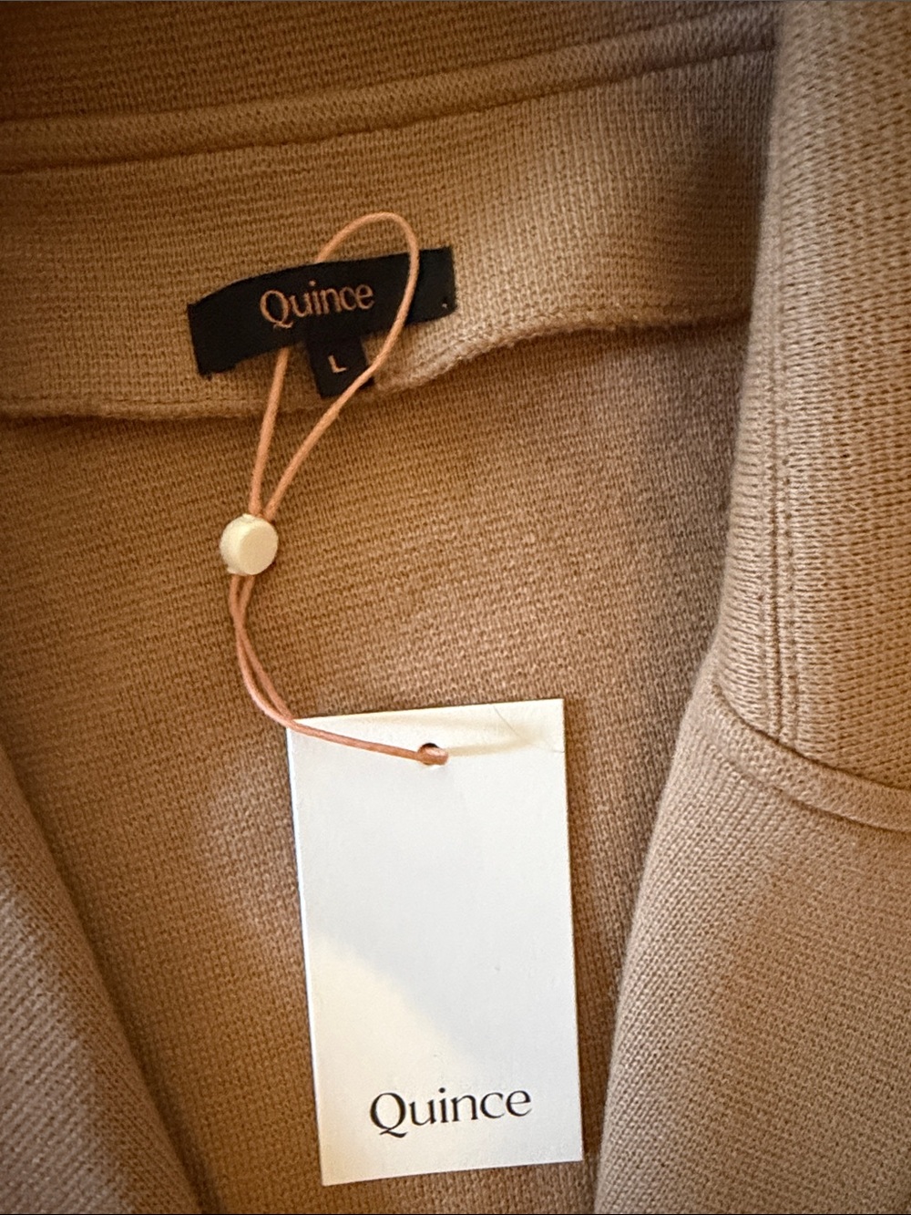 Quince Camel Open-Front Trench Coat - Picture 2 of 6